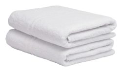 ColourMatch - Pair of Bath - Towels - Super White